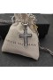 David Yurman Pánské Chevron Kříž Přívěsek Stříbrný s Diamanty 41.5 mm