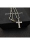 David Yurman Pánské Chevron Kříž Přívěsek Stříbrný s Diamanty 41.5 mm