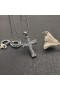 David Yurman Pánské Chevron Kříž Přívěsek Stříbrný s Diamanty 41.5 mm