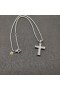 David Yurman Pánské Chevron Kříž Přívěsek Stříbrný s Diamanty 41.5 mm