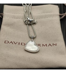 DY Prvků Srdce Amulet Mincovního Stříbra s perletí a Diamanty