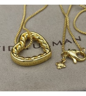 David Yurman Ženské Srdce Amulet 18K Žluté Zlato 11mm