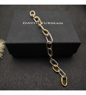David Yurman Dámské Madison Řetěz Náramek Sterling Silver, s 18K Žluté Zlato 11mm