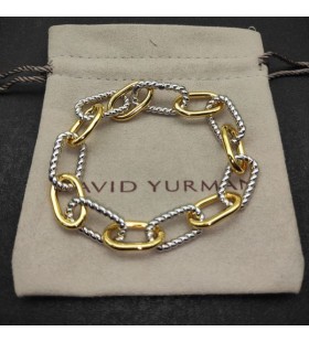 David Yurman Dámské Madison Řetěz Náramek Sterling Silver, s 18K Žluté Zlato 11mm