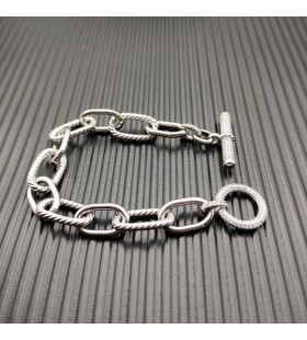 David Yurman Dámské Madison Pavé Přepnout Řetěz Náramek Sterling Silver s Diamanty 20cm