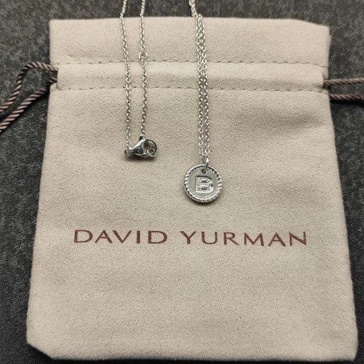 David Yurman Oprindelige Charme i Sterling Sølv med Diamant B