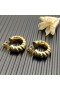 David Yurman 20.5x20 mm Gul Guld Twist Wire Øreringe