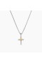 David Yurman Petite X Cross Vedhæng i Sterling Sølv med 18K Gul Guld 19,5 mm