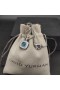 David Yurman Kvinders Albion Vedhæng Sterling Sølv med Blå Topas og Diamanter 11mm