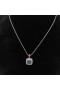 David Yurman Kvinders Albion Vedhæng Sterling Sølv med Blå Topas og Diamanter 11mm