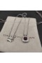 David Yurman Kvinders Albion Vedhæng Sterling Sølv med Rhodolite Granat og Diamanter 11mm