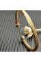 David Yurman Kvinders Klassiske Kabel-Armbånd 18K Gul Guld med Lys Grøn Diamanter 5mm