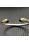 David Yurman Kvinders Klassiske Kabel-Cuff Bracelet Sterling Sølv med 18K Gul Guld Og Sorte Diamanter, 5mm