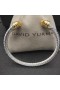 David Yurman Kvinders Klassiske Kabel-Cuff Bracelet Sterling Sølv med 18K Gul Guld og Citrin 5mm
