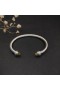 David Yurman Kvinders Klassiske Kabel-Cuff Bracelet Sterling Sølv med Gule Diamanter 5mm