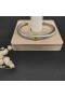 David Yurman Kvinders Klassiske Kabel-Station Cuff Bracelet Sterling Sølv med 18K Gul Guld og Grønne Diamanter 4mm