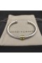 David Yurman Kvinders Klassiske Kabel-Station Cuff Bracelet Sterling Sølv med 18K Gul Guld og Grønne Diamanter 4mm