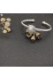 David Yurman Women ' s Classic Cablespira Station Cuff Bracelet Sterling Sølv med Hvid Agat og Diamanter 4mm