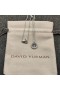 David Yurman Kvinder, Oprindelige Charme Halskæde Sterling Sølv med Diamant, jeg