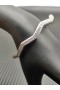 David Yurman Kvinders Zig Zag Stax Cuff Bracelet Sterling Sølv med Diamanter, 5mm