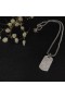 David Yurman Mænds Chevron Tag Vedhæng i Sterling Sølv med Diamanter 35mm