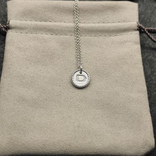 David Yurman Oorspronkelijke Charme in Sterling Zilver met Diamant D