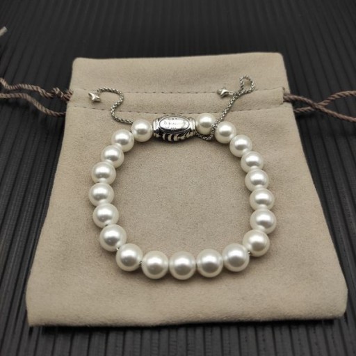 David Yurman Vrouwen Bijoux Geestelijke Kralen Armband Parels en Sterling Zilver 8mm