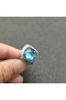 David Yurman 14MM Platte Vierkante Blauwe Diamant Ring