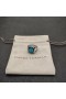 David Yurman 14MM Platte Vierkante Blauwe Diamant Ring