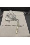 David Yurman Crossover Kruis Hanger Geel Goud met Diamanten 30.2 mm