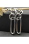 David Yurman Lexington Dubbele Koppeling Oorbellen Sterling Zilver 53mm