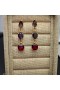 David Yurman Marbella Drop Oorbellen in 18K Geel Goud met Amethist en Rhodolite Granaat 51mm