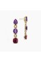 David Yurman Marbella Drop Oorbellen in 18K Geel Goud met Amethist en Rhodolite Granaat 51mm