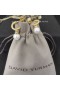 David Yurman Solari Drop Oorbellen in 18K Geel Goud met Parels en Diamanten 22mm