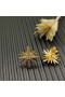 David Yurman Starburst Stud Oorbellen in 18K Geel Goud met Diamanten 19mm