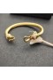 David Yurman Vrouwen Gesp Cablespira Bangle Armband 18K Geel Goud met Robijnen en Diamanten 7mm