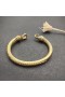 David Yurman Vrouwen Gesp Cablespira Bangle Armband 18K Geel Goud met Robijnen en Diamanten 7mm
