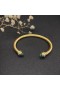 David Yurman Women ' s Classic Cablespira Manchet Armband 18K Geel Goud met Blauwe Diamant 5mm