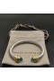 David Yurman Women ' s Classic Cablespira Manchet Armband van Sterling Zilver met 18 KARAAT Geel Goud En Blauwe Diamant 7mm