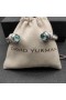 David Yurman Women ' s Classic Cablespira Manchet Armband van Sterling Zilver met Blauwe Diamant 7mm