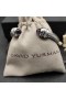 David Yurman Women ' s Classic Cablespira Manchet Armband van Sterling Zilver met Paarse Diamant 7mm