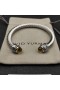 David Yurman Women ' s Classic Cablespira Manchet Armband van Sterling Zilver met Gele Diamant 7mm