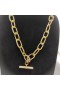 David Yurman Vrouwen Madison Toggle Ketting 18K Geel Goud met Diamanten 11mm