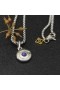 David Yurman Mannen Boze Oog Amulet Sterling Zilver met Lapis 14.5 mm