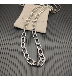 David Yurman Vrouwen Madison Ketting in Sterling Zilver met Diamanten 11mm