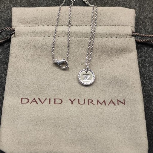 David Yurman Naisten Alkuperäistä Charmia Kaulakoru Sterling Hopea Diamond Z