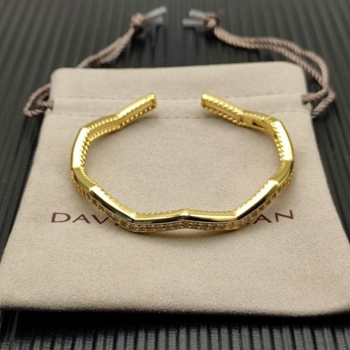 David Yurman Naisten Siksak Stax Ranneke Rannerengas 18K Keltainen Kulta Timantteja 5mm