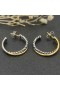 David Yurman Crossover Vanne Korvakorut Sterling Silver 14K Keltainen Kulta 22.3 mm