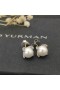 David Yurman Helmi Korvakorut Sterling Hopea Helmiä ja Timantteja 14mm