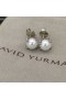 David Yurman Helmi Korvakorut Sterling Hopea Helmiä ja Timantteja 14mm